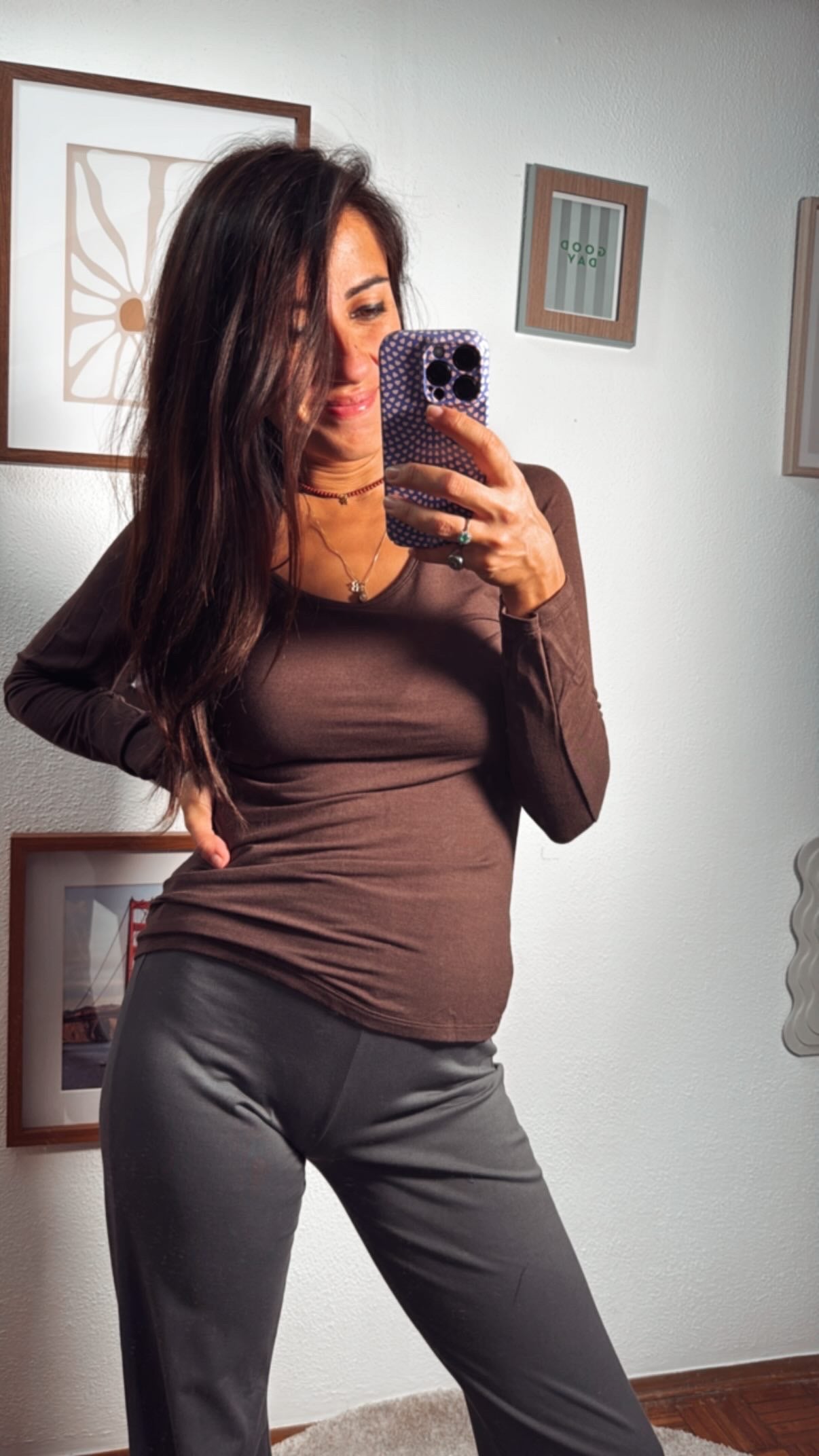 Maglia basic maniche lunghe