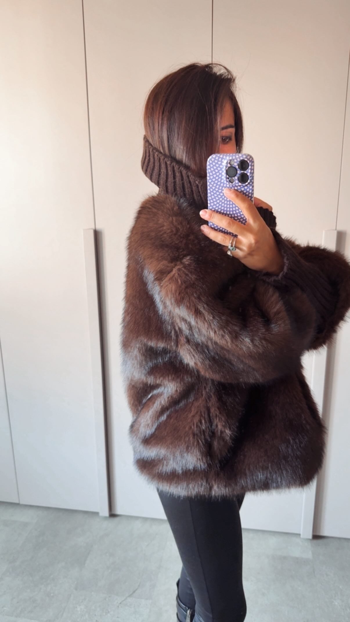 Giacca in eco pelliccia