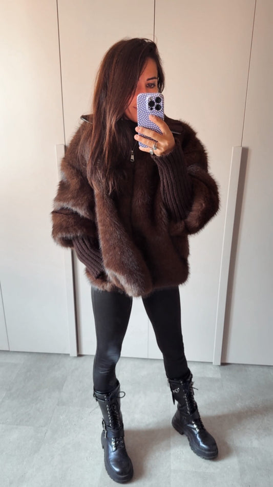 Giacca in eco pelliccia