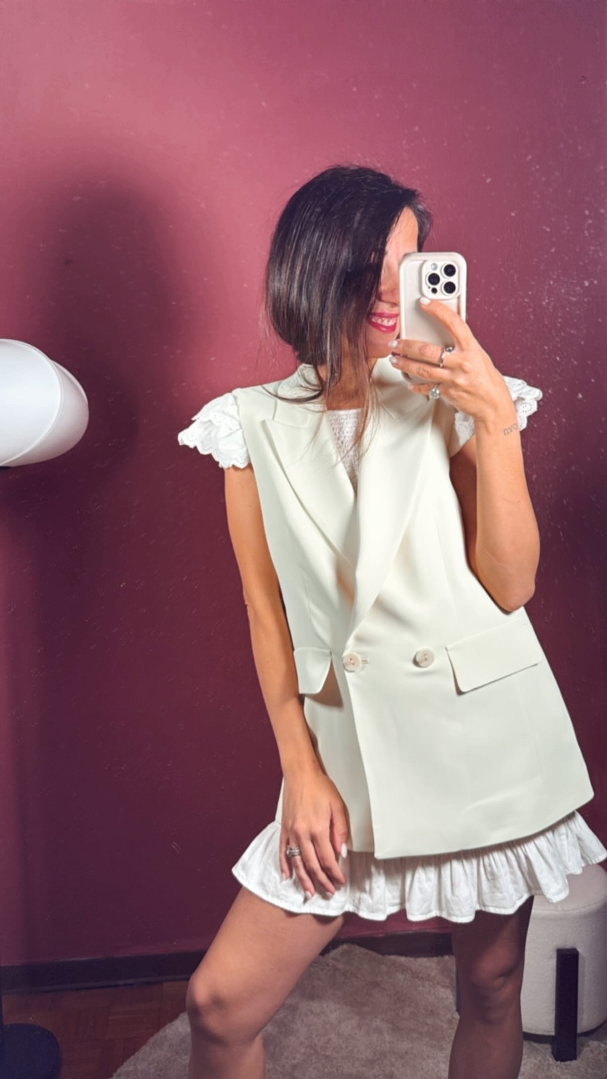 Gilet strutturato doppio petto