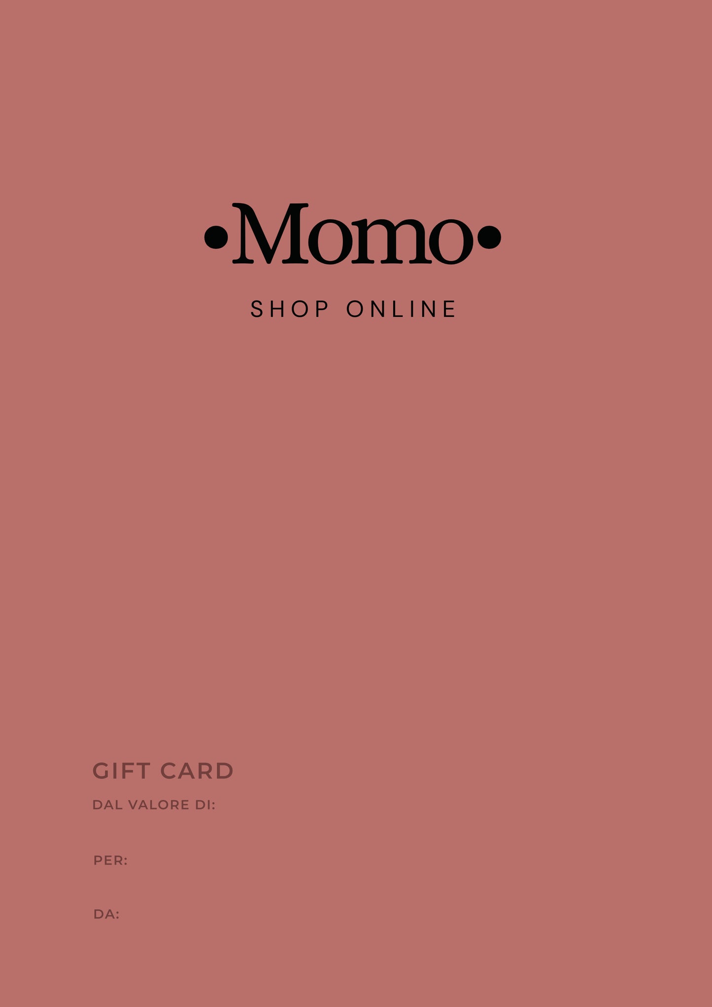 Gift Card Momo Shop Online – Il regalo perfetto per chi ama la moda